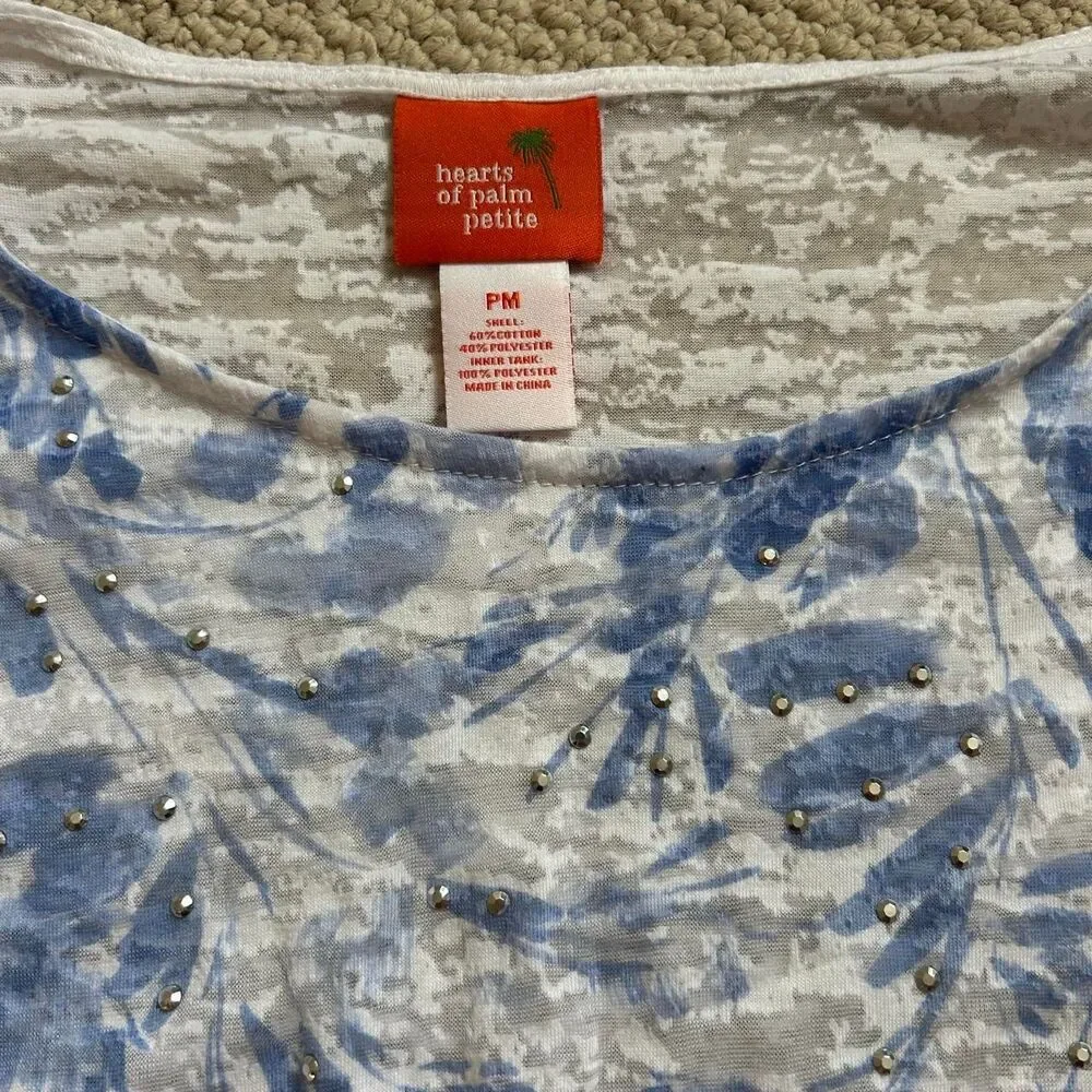 Y2k Women's White and Blue Blouse